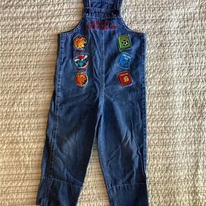 RARE Vintage Disney Kids ‘Bear in the Big Blue House’ Denim Overalls